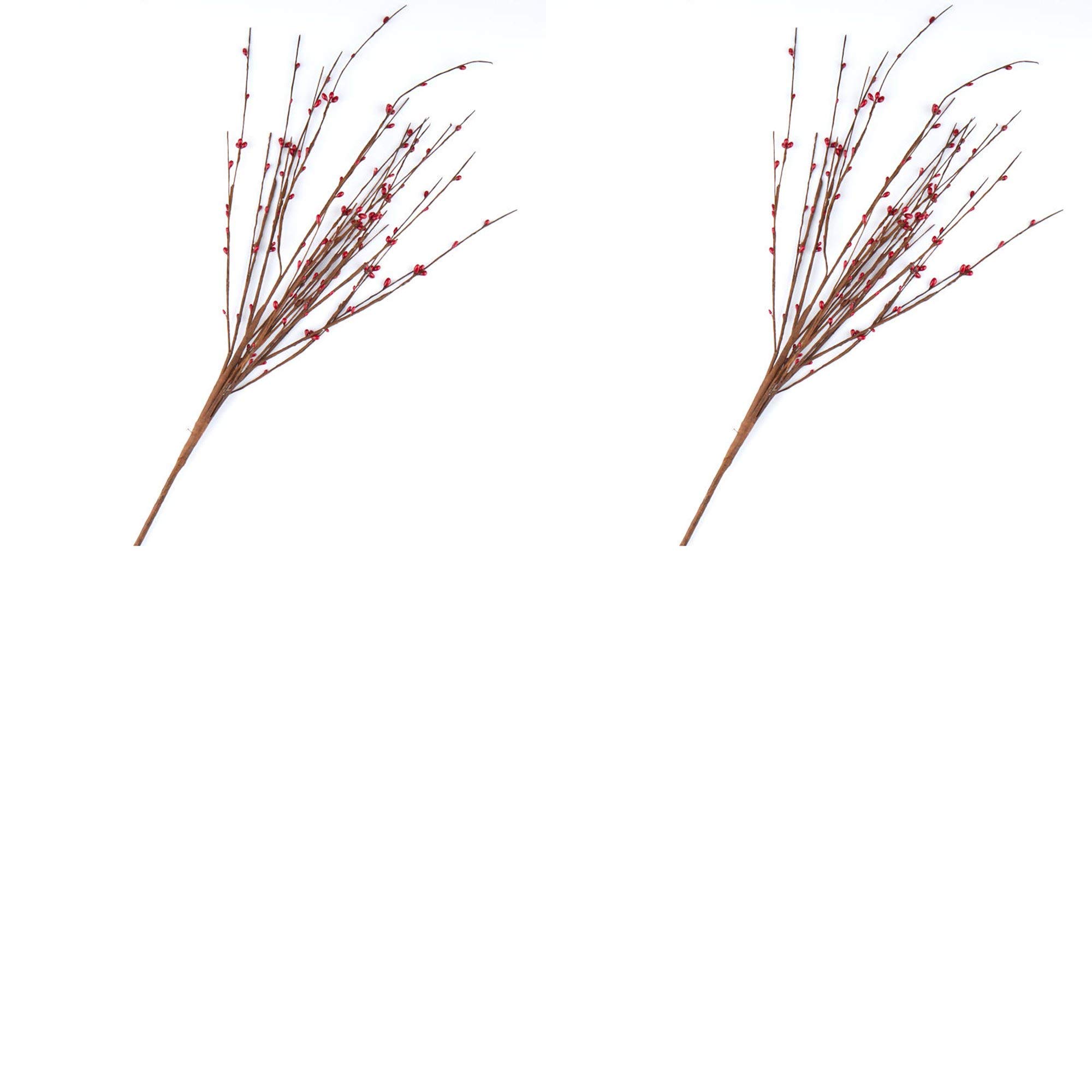 Factory Direct Craft Red Pip Berry and Twig Decorative Sprays | 2 Sprays | for Indoor Decor
