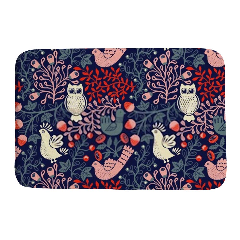 Tapis de bain antidérapant ultra absorbant en microfibres chouette
