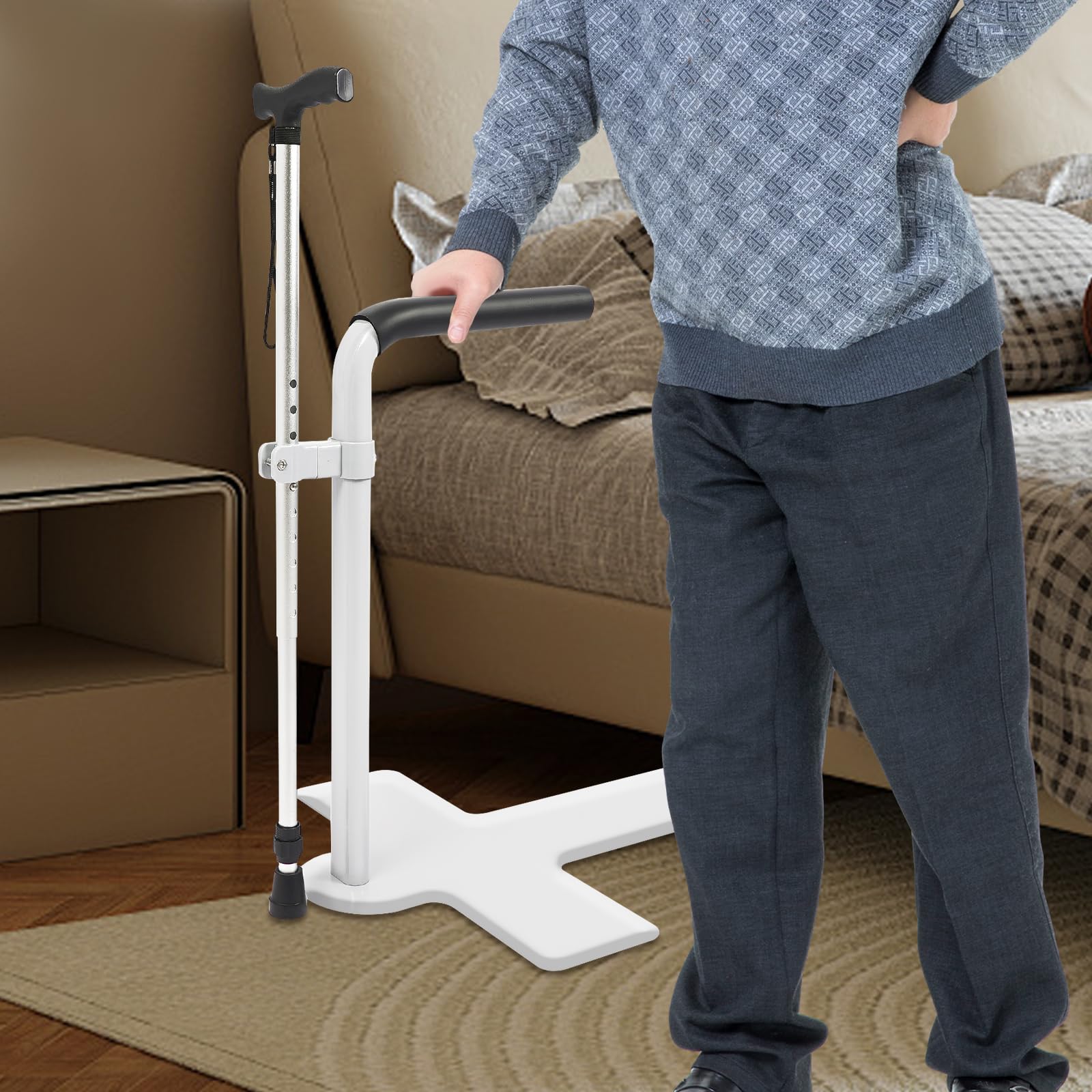 fvscgjmwp Stand up armrest Beside The Sofa, Bed Lifting Assistance, Standing Assistance, Chair Suitable for The Elderly to sit and Stand Sofa Lifting Assistance-White