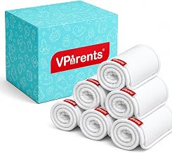 VParents cloth diaper inserts for cloth diaper high absorbent 6 layer washable reusable wet free booster pads smart dry feel soaker pad baby diaper liners, Pack of 6