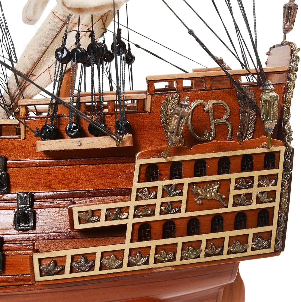Old Modern Handicrafts Premium HMS Sovereign of The Seas Model Ship - Fully Assembled Museum Quality Ship Model for Home & Office Decoration - 20.1 x 7.1 x 19.3 inches