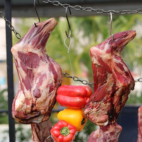 Miniatura 4 de 12 ganchos de carne, ganchos de carnicero de 5 pulgadas de acero inoxidable (0.157 in de diámetro), ganchos de procesamiento de carne en forma de S