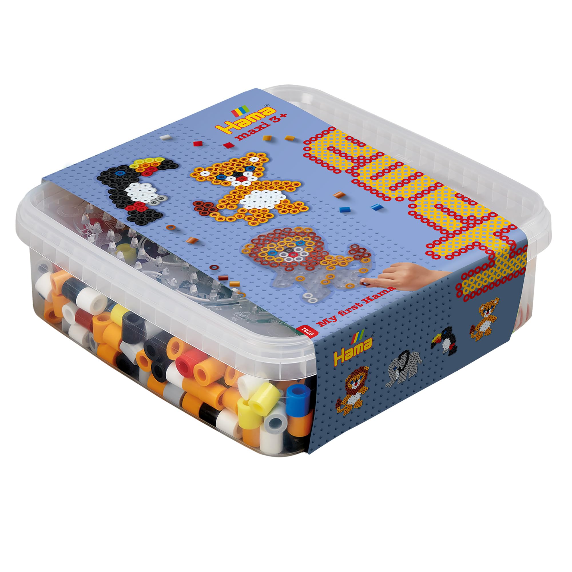 Amazon.com: Hama - Animal Box - 600 Beads and 2 Plates - Iron