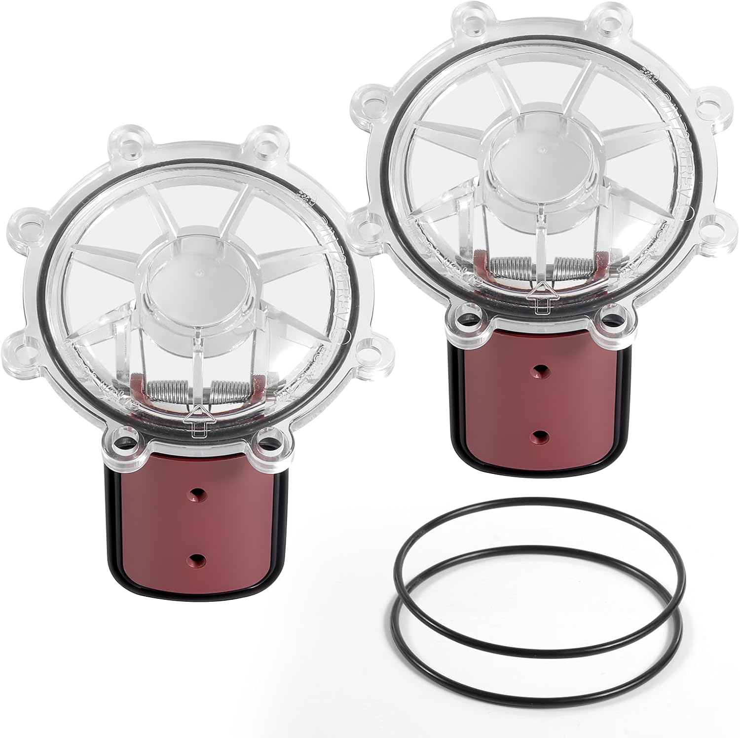 7056 2Pcs Pool Check Valve Covers with Flapper Assembly Compatible with Jandy Check Valve 7235 7236 7305 7511 7512 Flapper Rebuild Kit Compatible with Jandy Zodiac Spring Check Valve (2 Pack/Set)