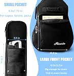 41 Inches Guitar Bag, Dual Adjustable Shoulder Strap Acoustic Guitar Gig Bag, Guitar Case Waterproof Oxford Cloth 0.3 Inch Thicken Sponge Pad, Black