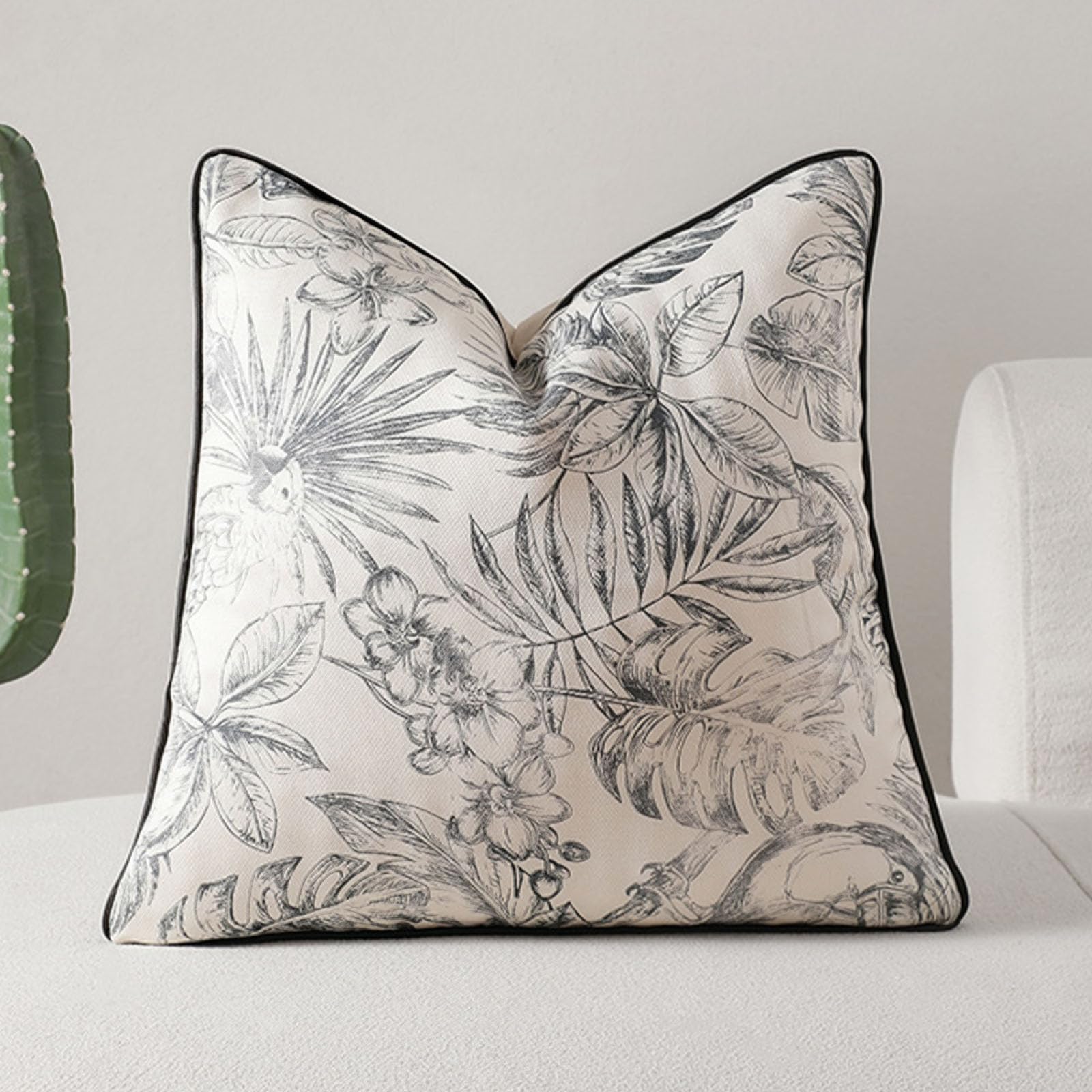 Betadistor Floral Cushion Covers 18 X 18 Inches 2 Set, 523-0520, C0520, 45 x 45 cm (Pack of 1) - Image 4