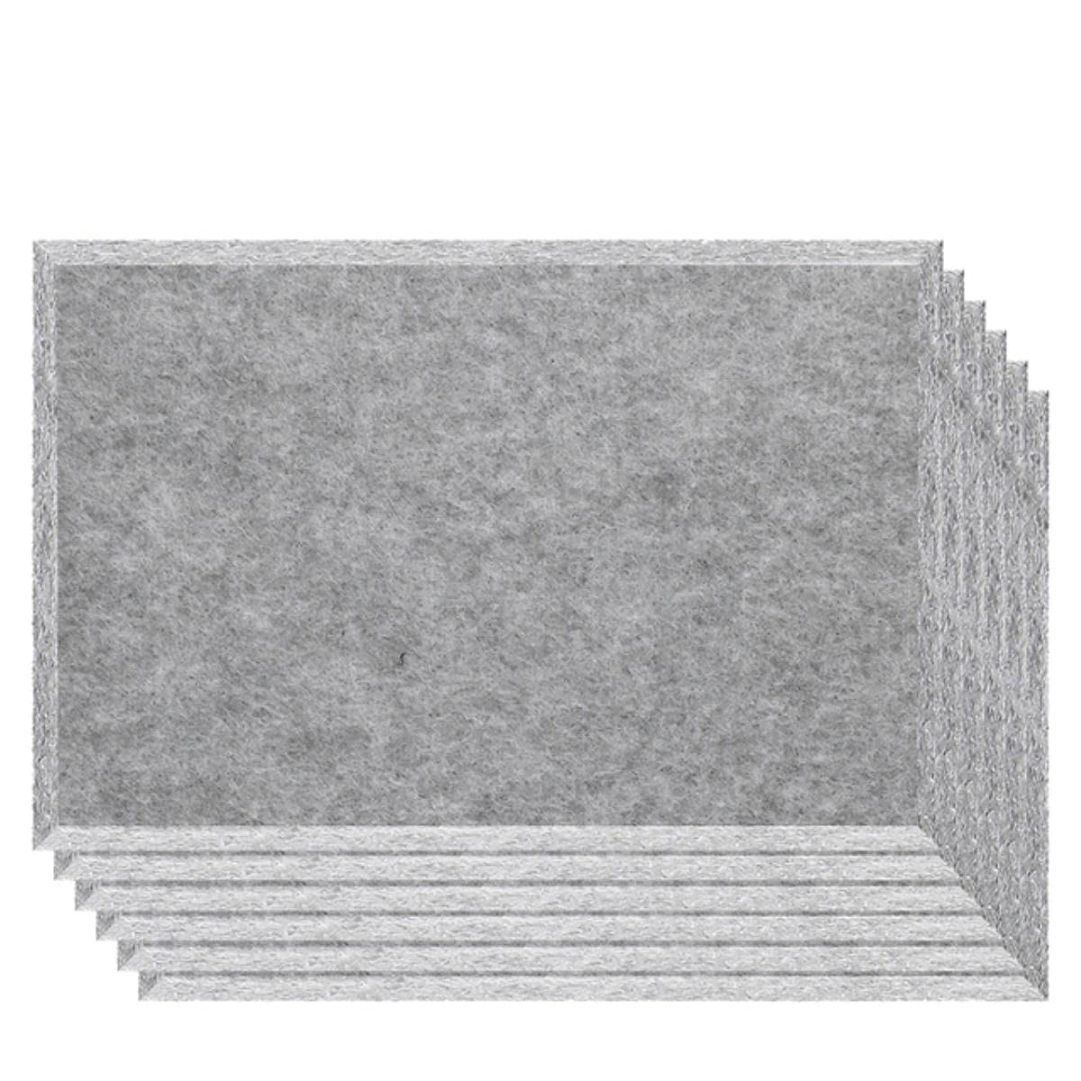 Panel acústico con aislamiento acústico, 6 piezas, aislador, estudio de música, insonorización, pegatinas de pared, grabación en casa/habitación, absorción de ruido-China, 34-gris africano, 1 cm d