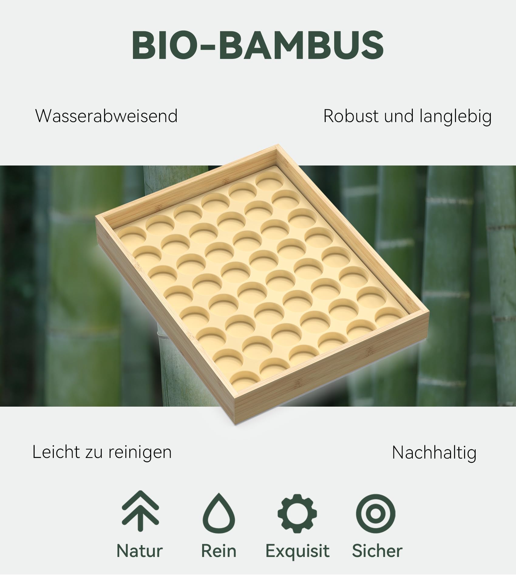 WELL WENG Para cápsulas originales Nespresso – Almacenamiento de cápsulas de café de bambú para cajones (mediano)