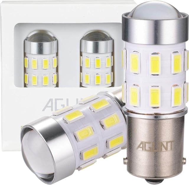 AGLINT 1156 LED Bulbs 382 P21W BA15S 24SMD 12V 24V for Car LED Backup Reverse Lights Turn Signal Tail Rear Fog Light DRL Daytime Running Light Rv Interior Lights White