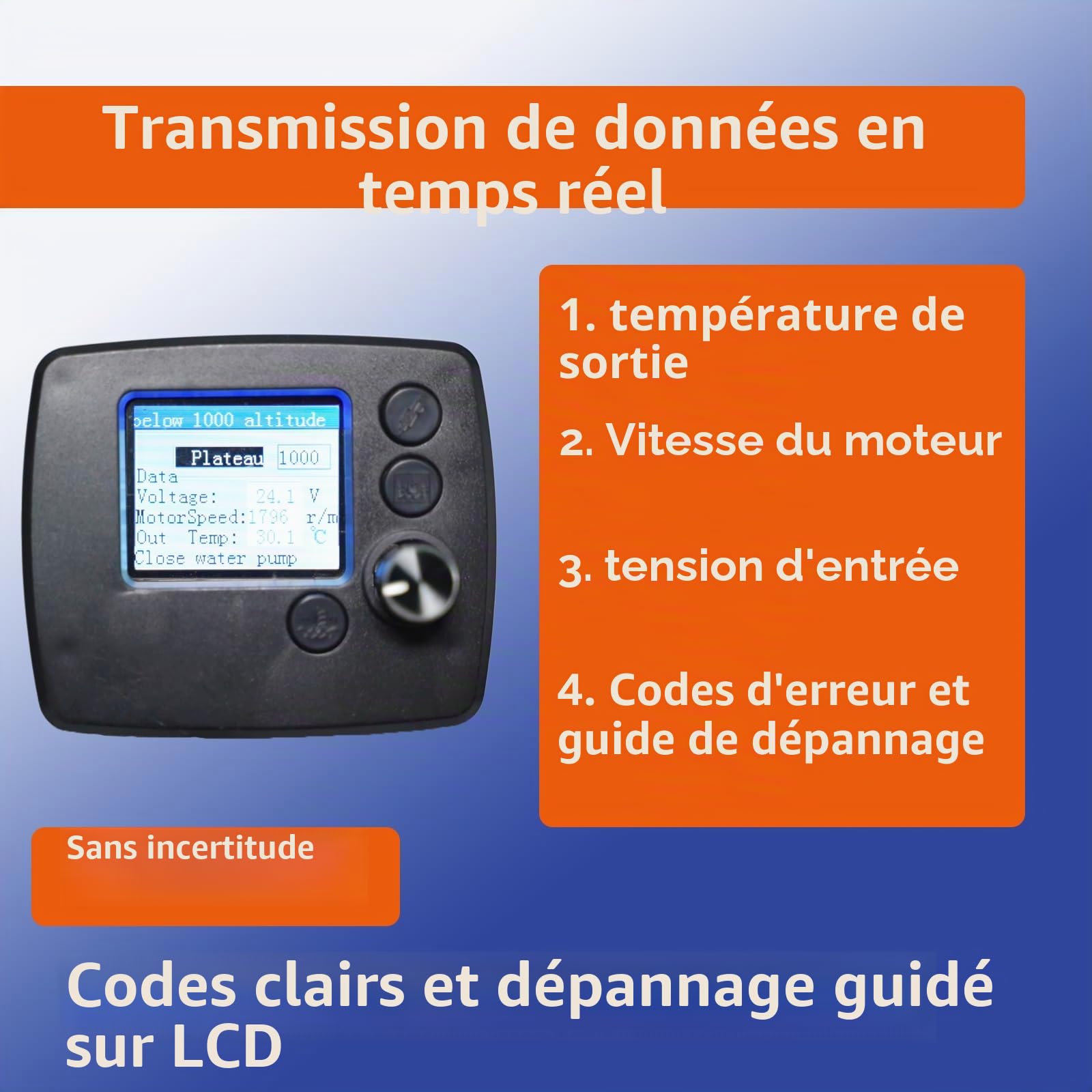 chauffage diesel 8KW 12V, chauffage gasoil, chauffage diesel 12v, avec chauffage hybride air et eau et écran LCD, pour chauffage camping car, chauffage van aménagé, camion, caravane, bateau