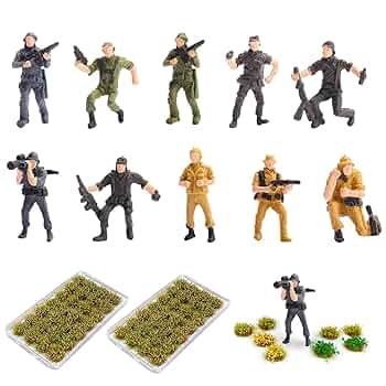 ミリタリーフィギュア多数セット Amazon | [NERVUP]1:45スケール ミニチュア兵士フィギュア 静的