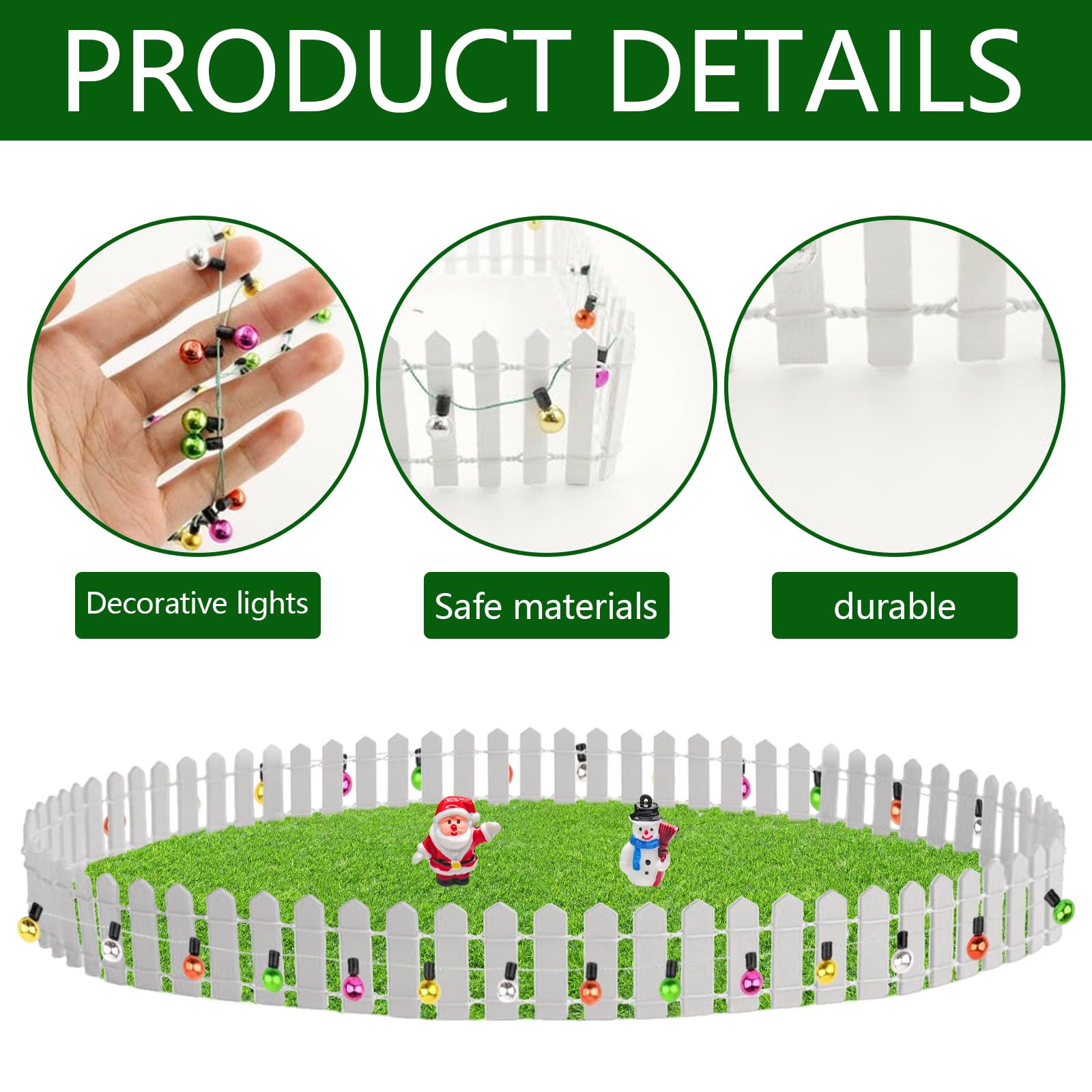 Mini Recinzione Legno 90 Cm - Per Giardino Fate, Terrario, Casa Bambole, Decorazione Fai Da Te