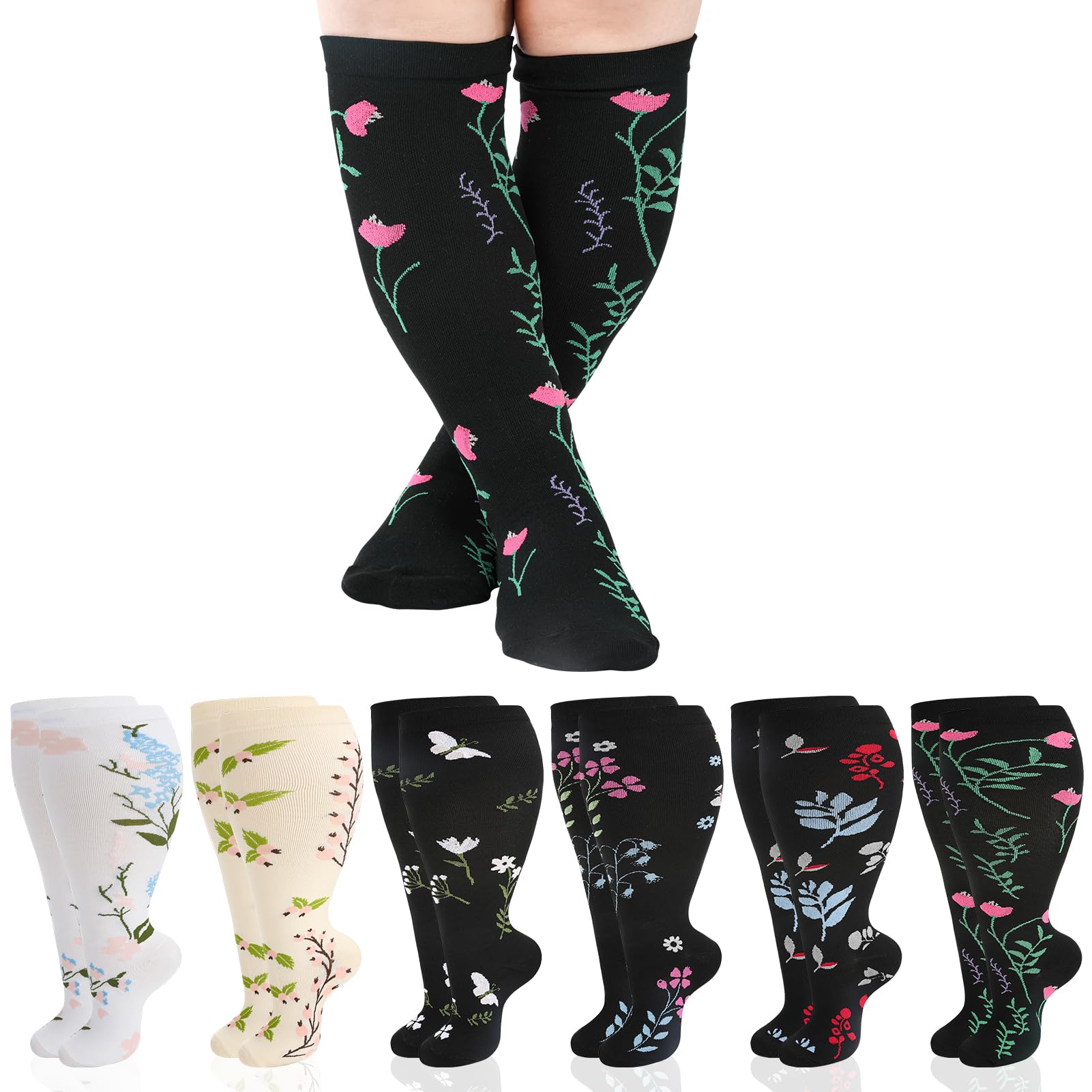 Jspupifip Plus Size Compression Socks