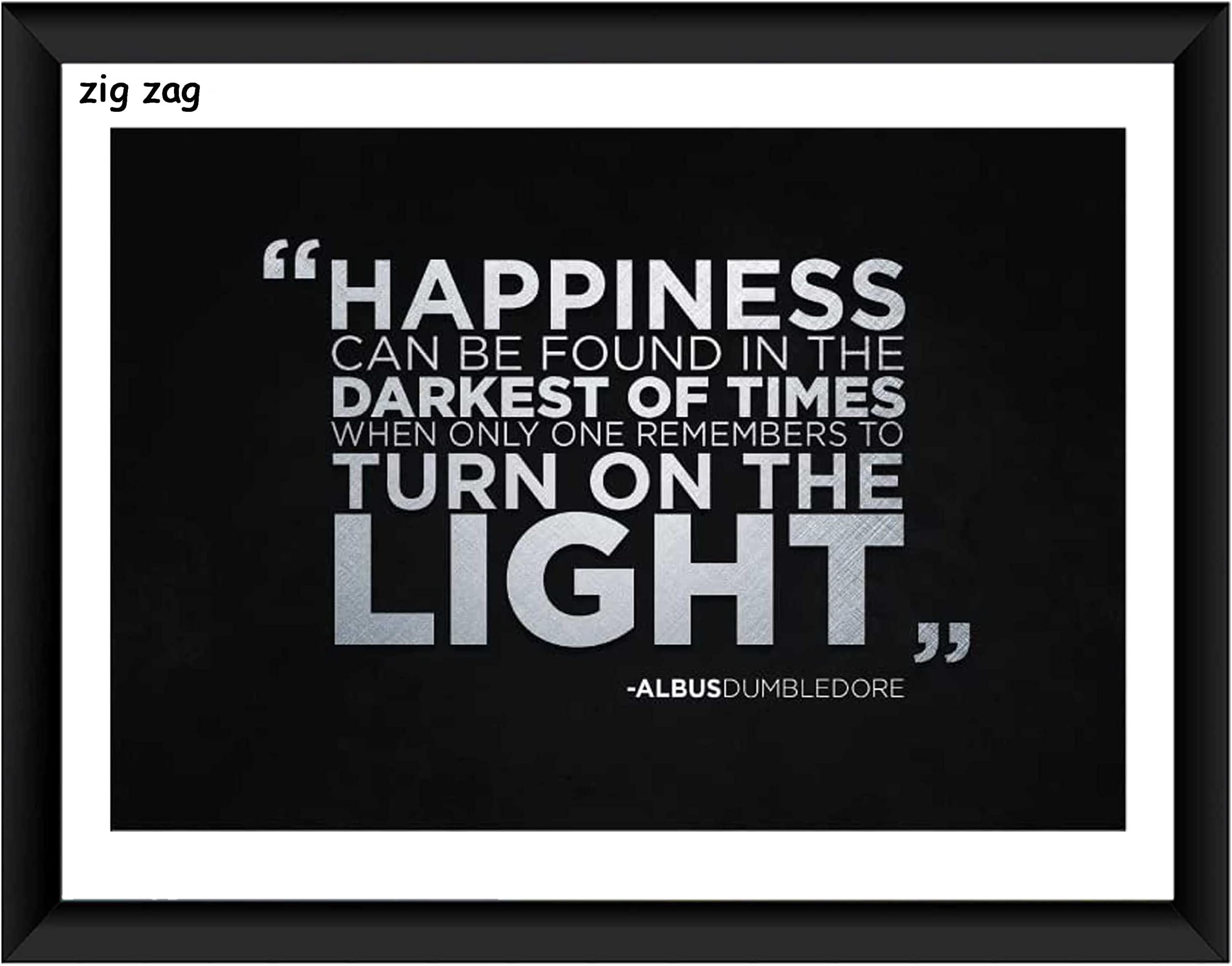 zig zag Harry Potter Motivational Quotes Poster Photo Frame For Room