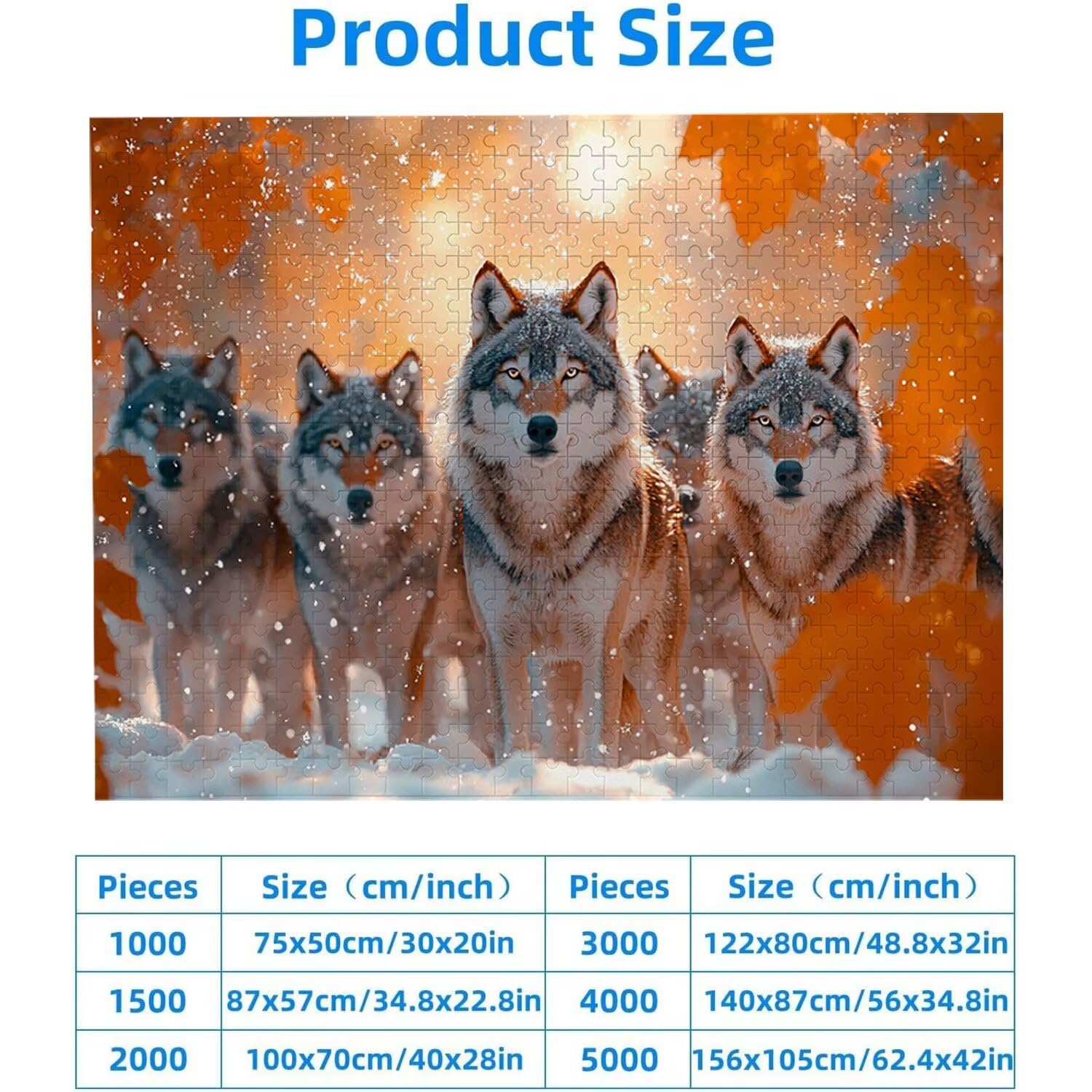 1500 Pezzi di Puzzle, lupo della foresta1500 Pezzi di Puzzle per Adulti, Regalo di Anniversario, Regalo di Natale, Decorazione Della Casa, Prevenzione Della Degenerazione Cerebrale Negli Anziani v719