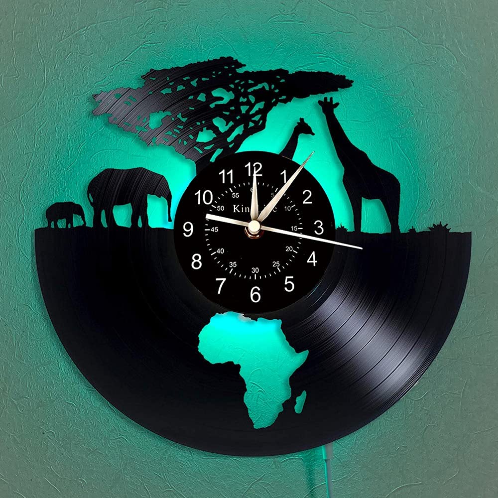 Muziek Vinyl Record wandklok - gitaar Styling Vinyl wandklok - Vinyl klok - woonkamer Wall Decor - unieke geschenken voor muziekliefhebber | NL