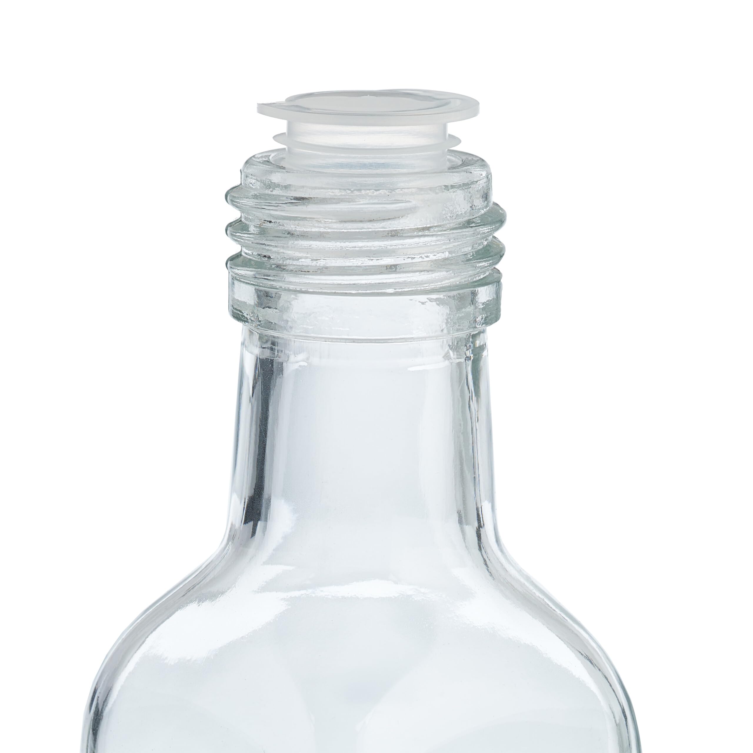 Relaxdays Małe butelki, zestaw 20 sztuk, 100 ml, szklane butelki do napełniania, zakrętki i korki, przezroczyste/srebrne