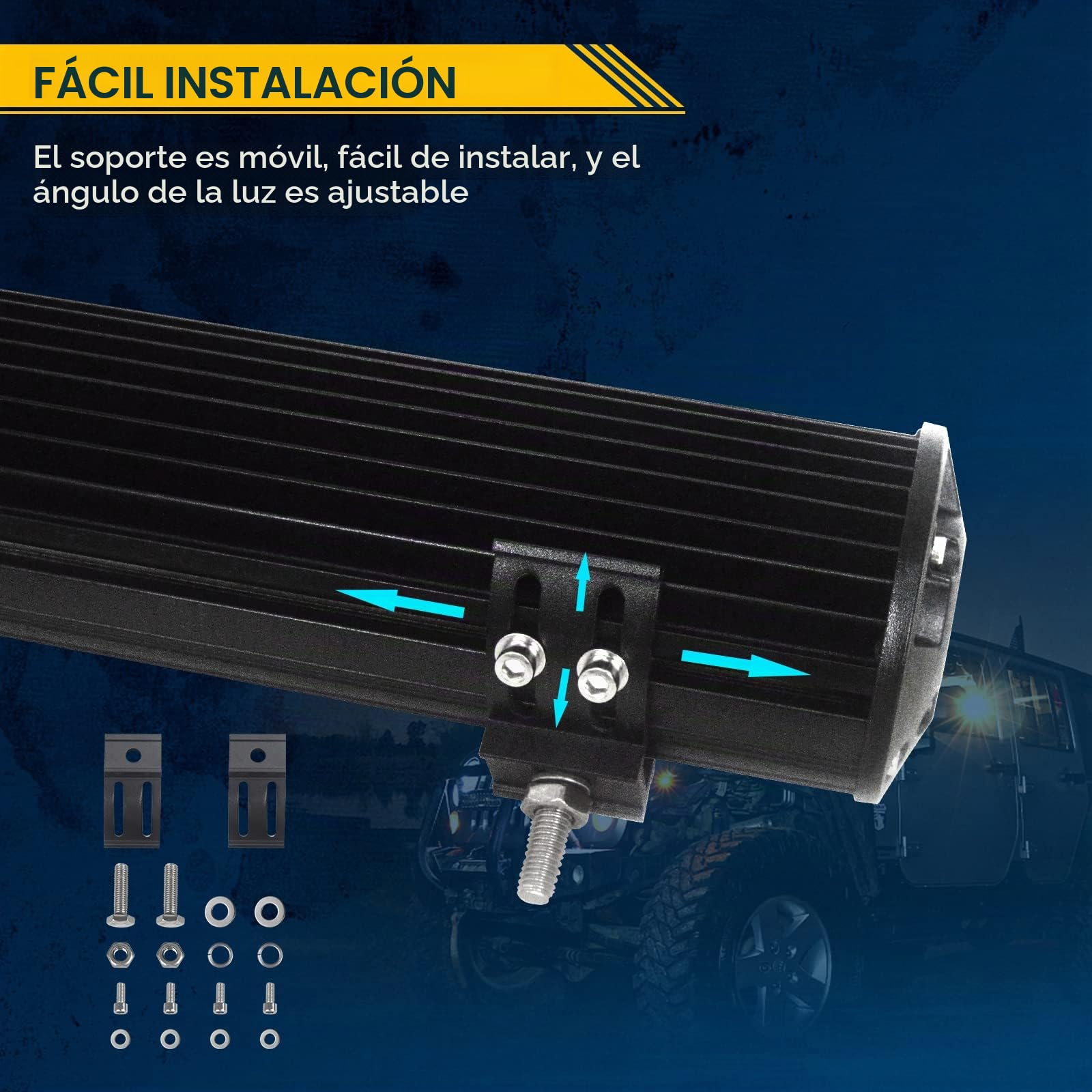 Willpower Barra de Luz LED 12 Pulgadas 30cm 240W + 2PCS Focos LED Tractor + Arnés de Cableado 12V 24V IP67 Impermeable Faro de Trabajo para 4x4 Coche Camion Barco ATV UTV SUV