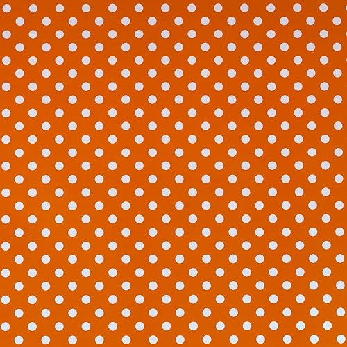 Miniatura 4 de WRAPAHOLIC Papel de regalo reversible, mini rollo, 17 pulgadas x 33 pies, diseño naranja y lunares para cumpleaños, vacaciones, bodas, baby shower