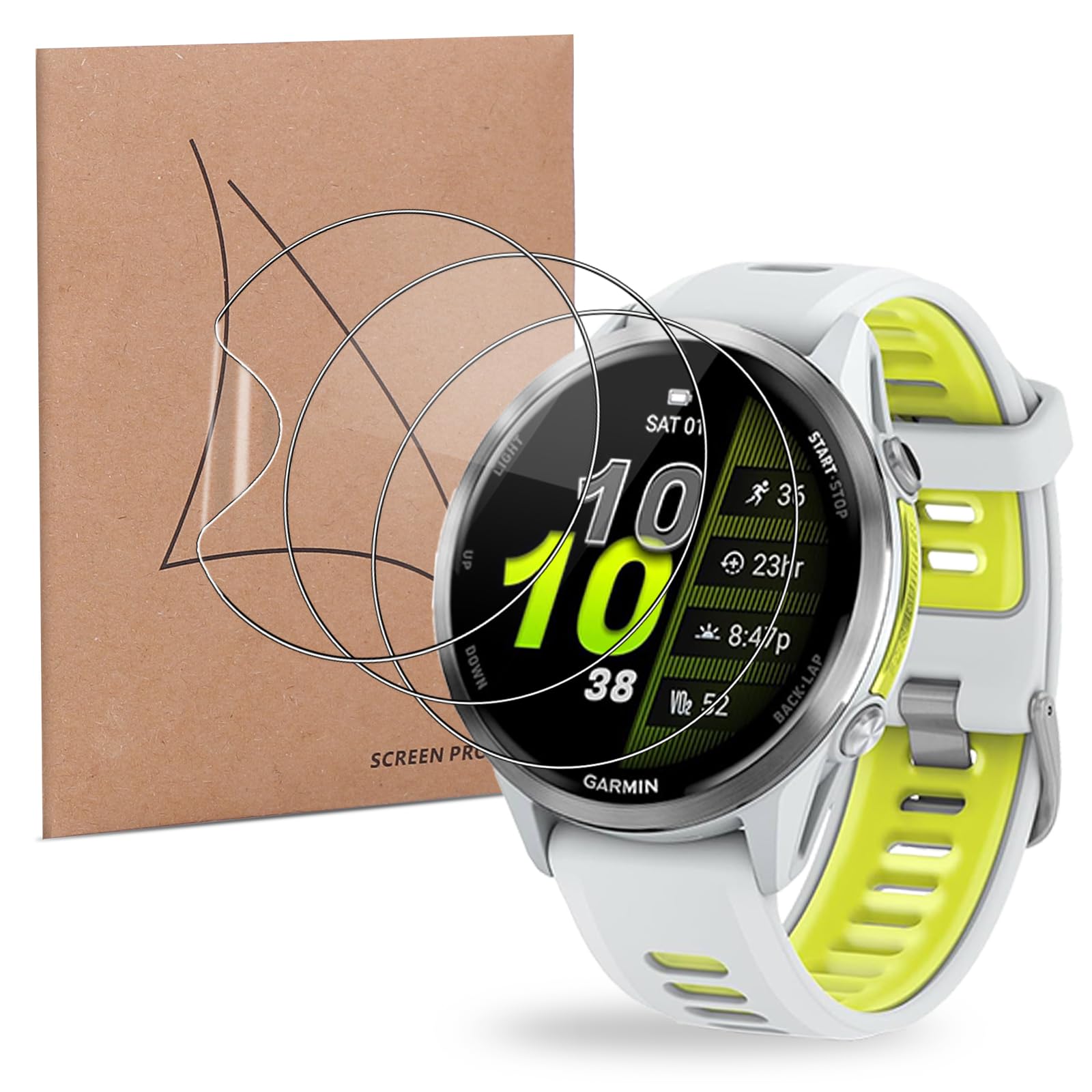 Vitre Protection Pour Garmin Forerunner 965 Verre Trempé, 3 Pièces