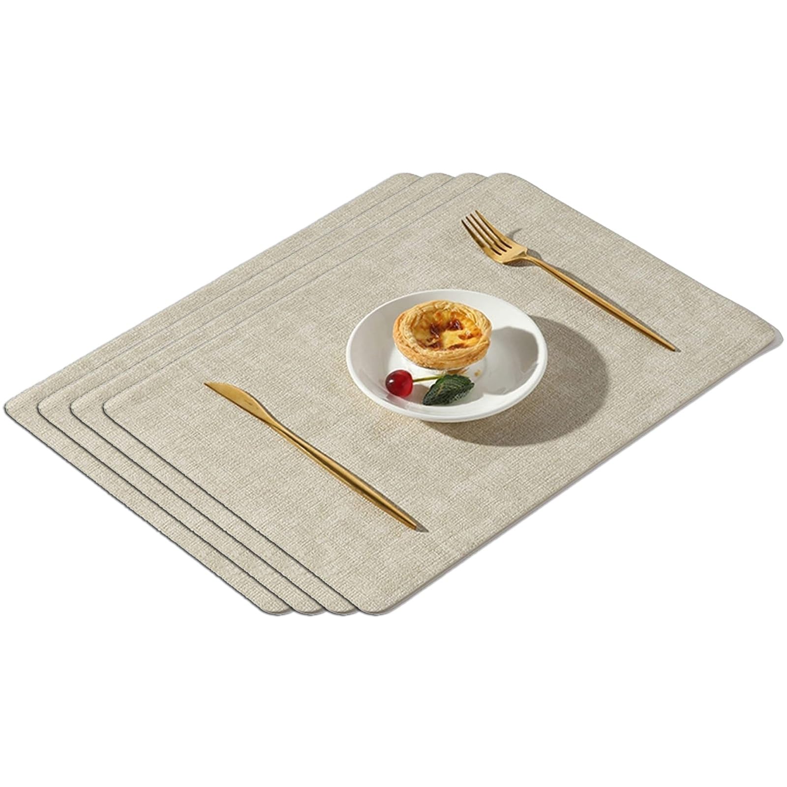 Décoration de Table, Sets de Table, Tapis de Cuisine/Salle à Manger Double Face en Similicuir, Lavable, imperméable et Facile à Nettoyer