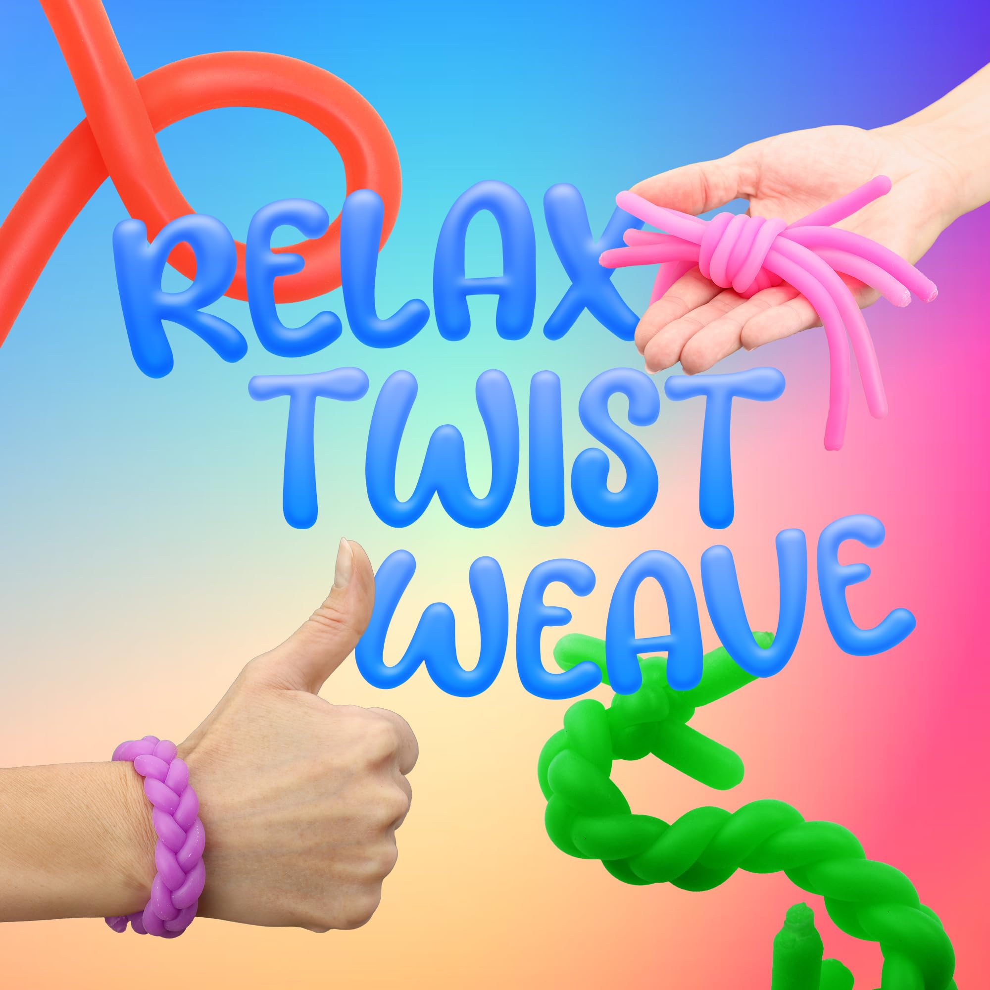 Snapklik.com : 12 Pack Monkey Noodles - Fidget Stretchy Sensory Toys ...