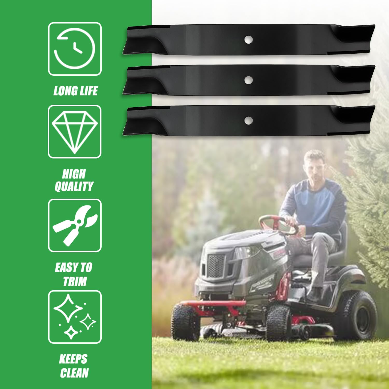 8TEN LawnRAZOR - Juego De Cuchillas Para Exmark Lazer Z Turf Tracer
