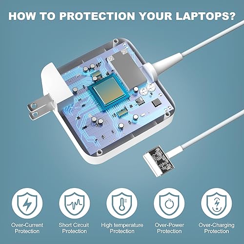 Miniatura 3 de Adaptador de corriente de 85 W compatible con Mac Book Pro 2015 Cargador de 85 W AC Fast 2T Adaptador de corriente compatible con A1466 A1278 para