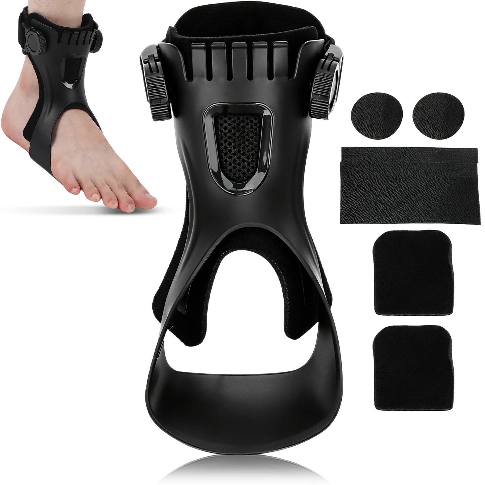 Agatige Ortesi per tutore per piede cadente, supporto per caviglia per scarpe da corsa per emiplegia(Right Foot L)