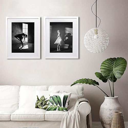 Vista 443 de Egofine Portarretratos de 9 x 12 pulgadas hecho de madera maciza con plexiglás, fotos de 5 x 7/6 x 8 con paspartú o de 9 x 12 pulgadas sin paspartú