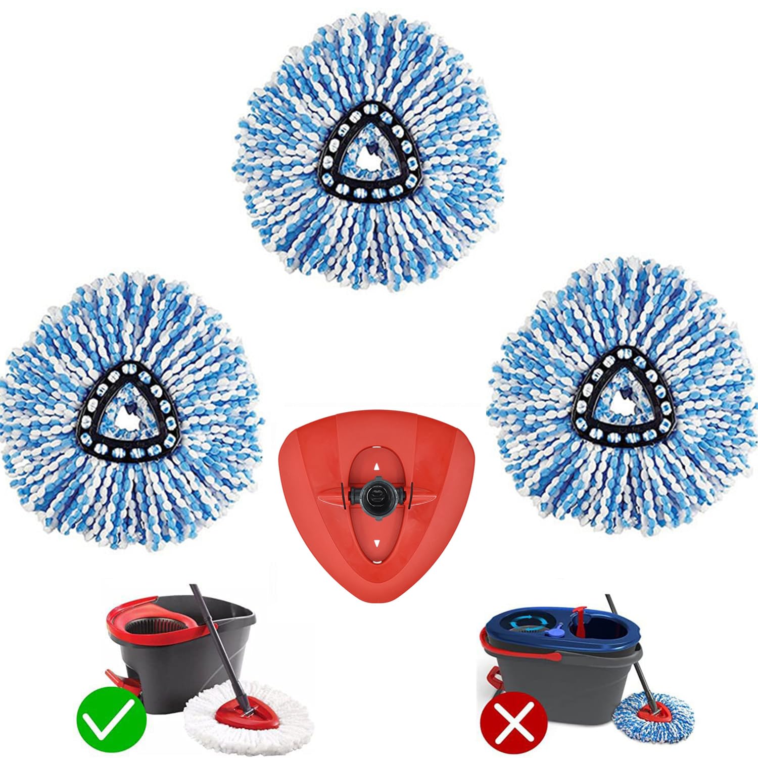 Amazon.com: 3 Pack Spin Mop Replacement Head Microfiber Mop