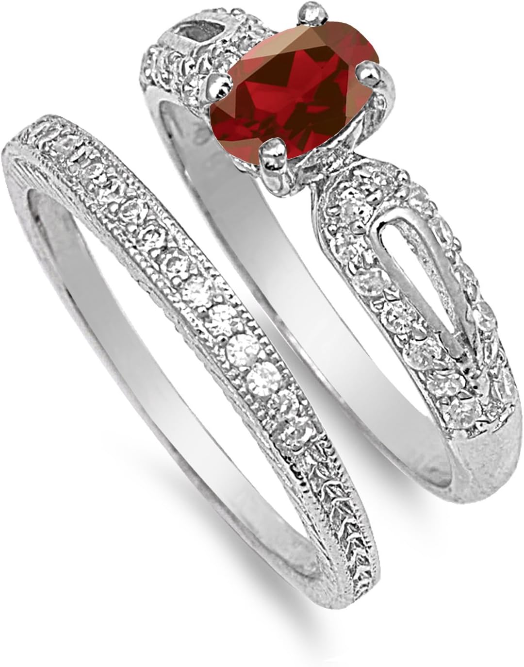 CHOOSE YOUR COLOR Sterling Silver Oval Ring