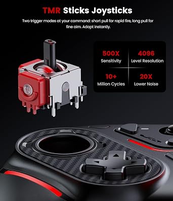 Svetaecho Switch 2 Pro Controller with TMR Joysticks, Wireless Controller for Switch 2/Switch with Charging Dock, Dual-Mode Hall Triggers, Wake-Up, Turbo & Programmable Back Buttons