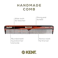 Vista 4 de Kent 5T - Peine de doble diente de 6.6 pulgadas, diente fino y ancho para cabello, barba y bigote, peinado y aseo - grueso y fino para hombres