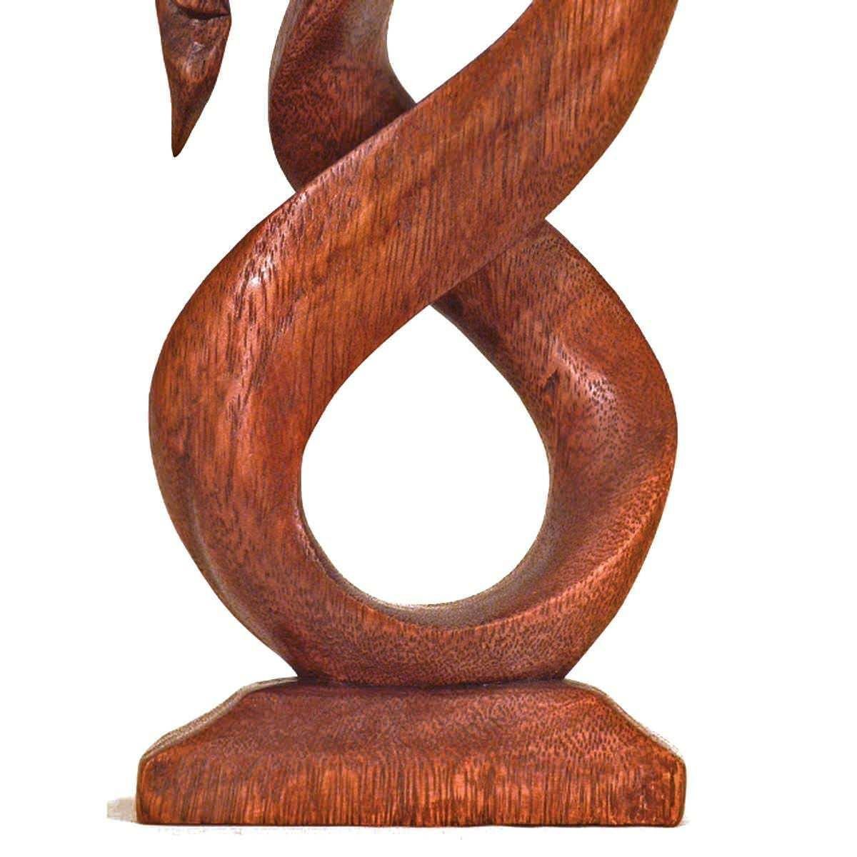 Simandra Holz Figur Skulptur Abstrakt Holzfigur Statue Afrika Asia Handarbeit Deko Hingabe Größe 30 cm