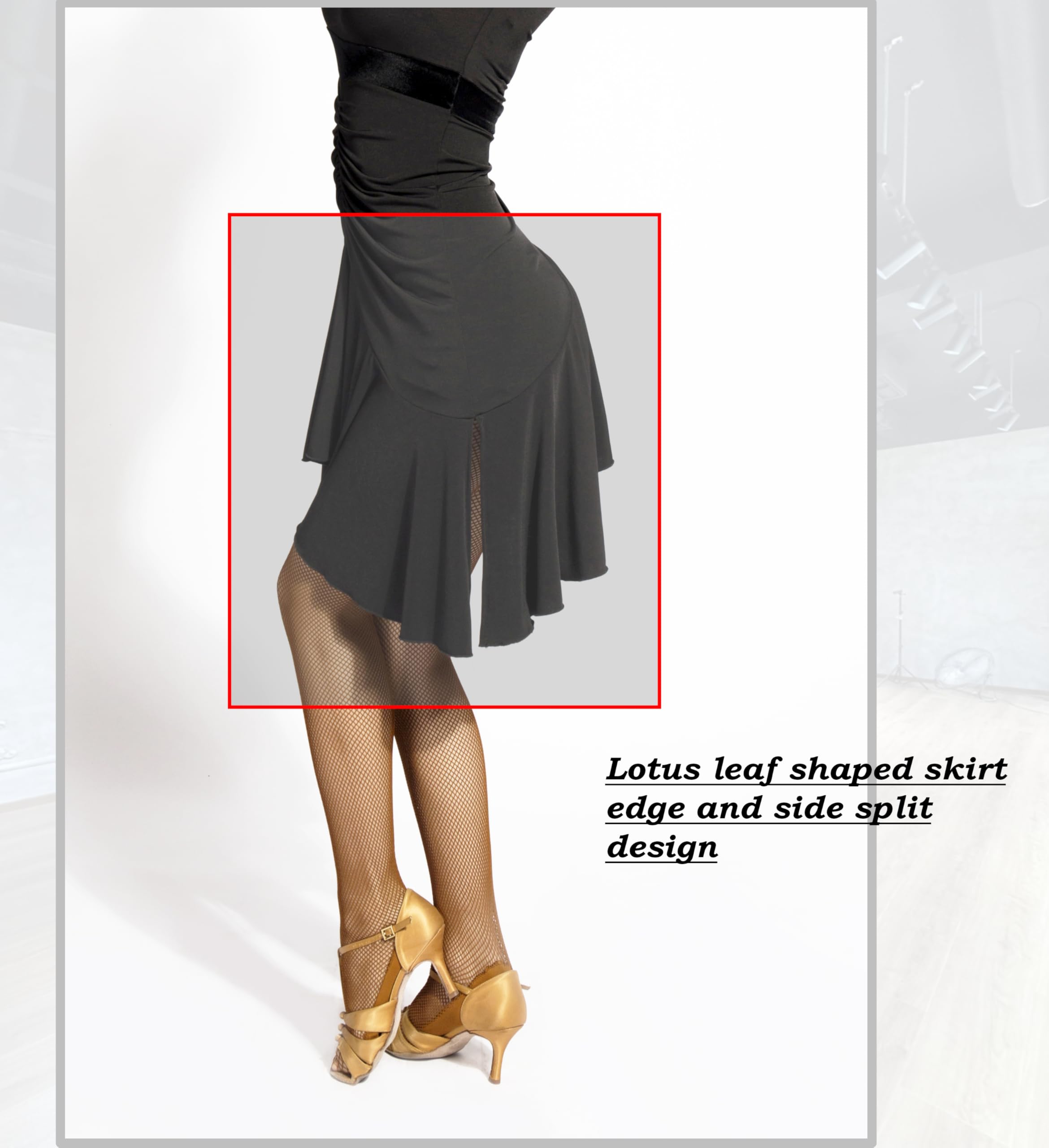 SCGGINTTANZ G3028 Swing-Kleid für Lateinamerikanischer Ballsaal, professionell, doppelseitig, tragbar, Design