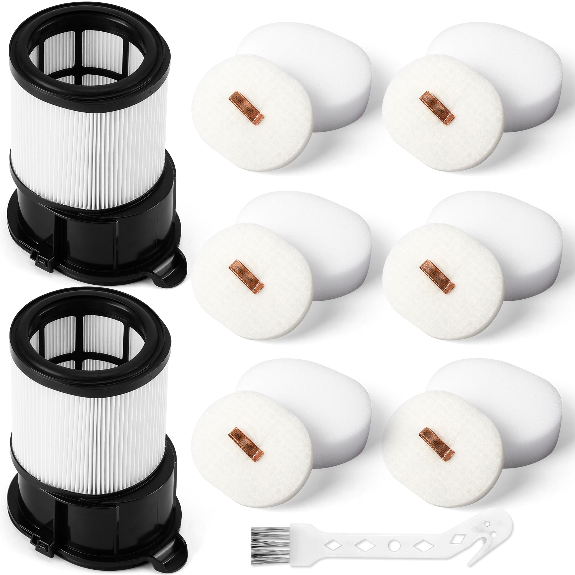 15 Pcs IP1251 IP3251 HEPA Filter Replacement Compatible with Shark Cordless PowerDetect Clean and Empty Lightweight Stick Vacuum, 2 Post-Motor HEPA