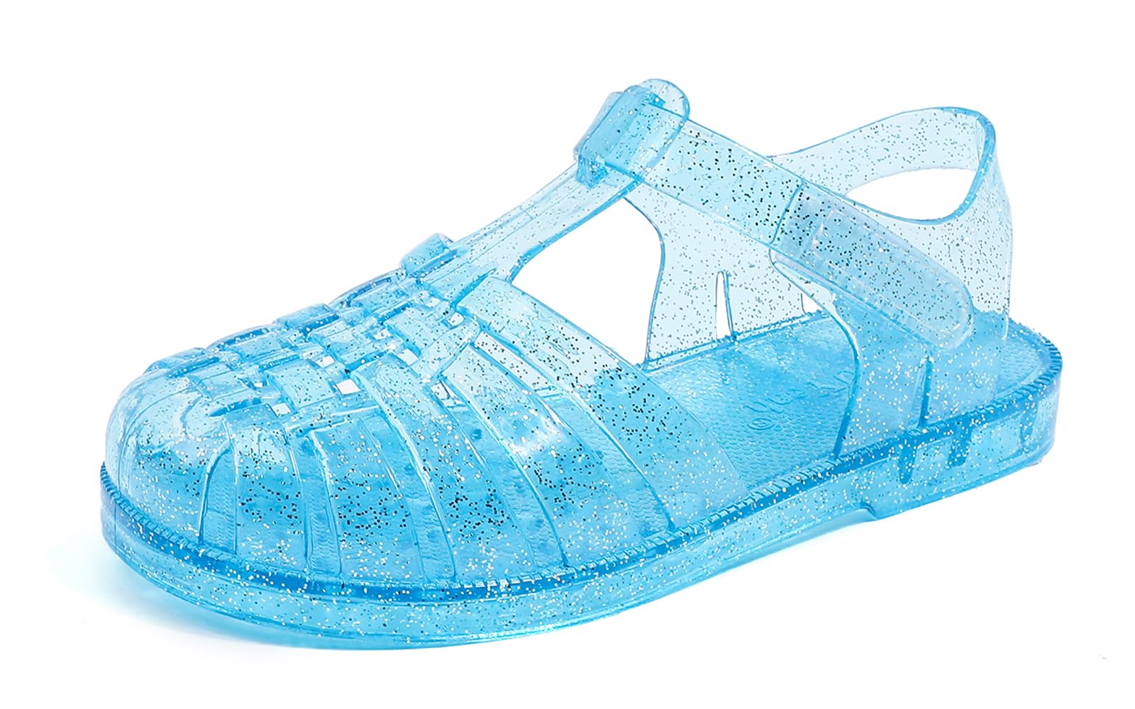 GUGUYeah Jelly Sandals for Girls,Closed Toe Princess Costume Summer Dress Shoes Fisherman Gladiator Water Beach Flat Sandals for Toddler/Little Kid/