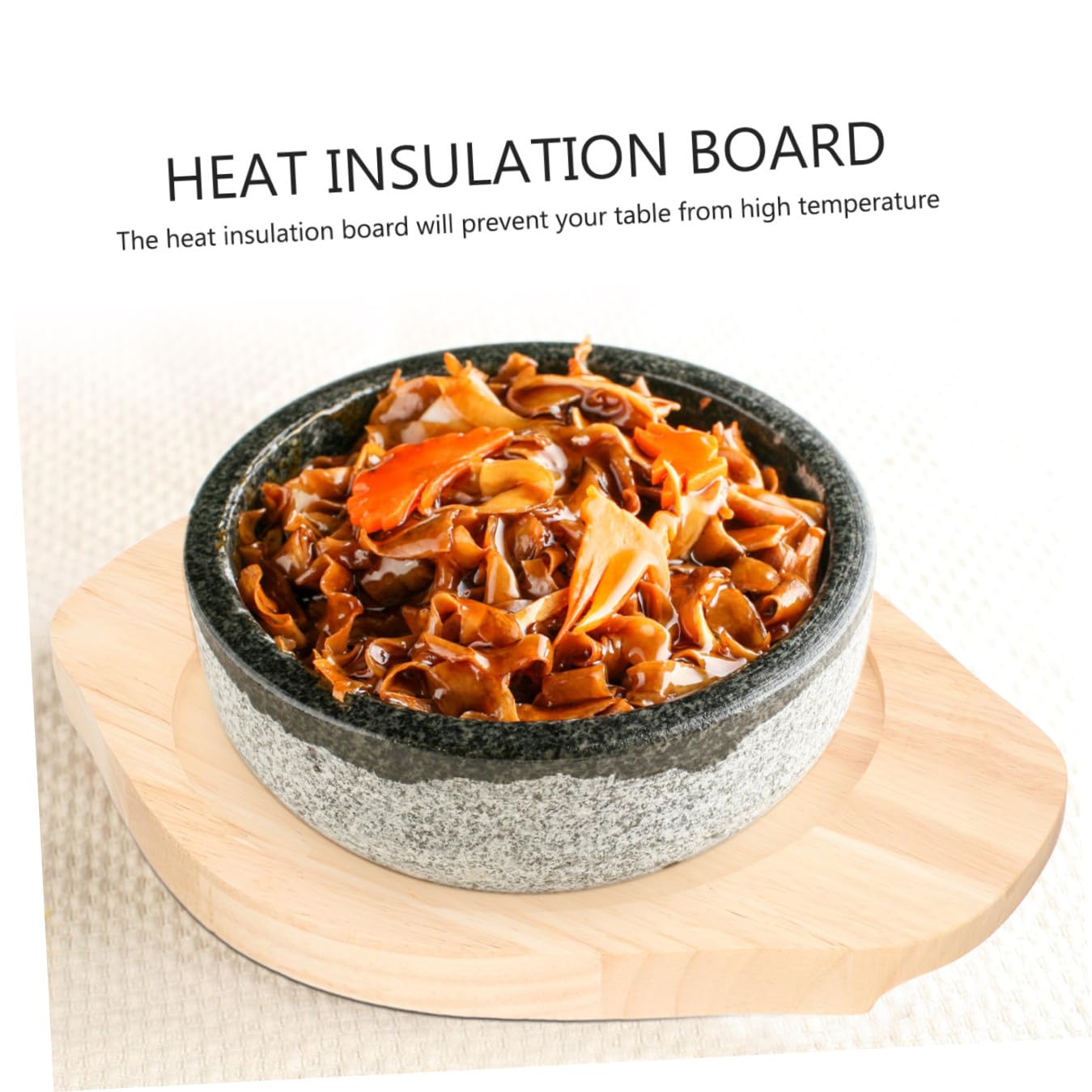 Tapis D’Isolation Thermique Rond en Bois, Décoratif et Simple