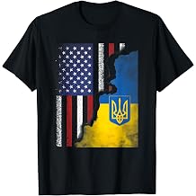 Ukrainian American Flag Ukraine USA America Roots T-Shirt