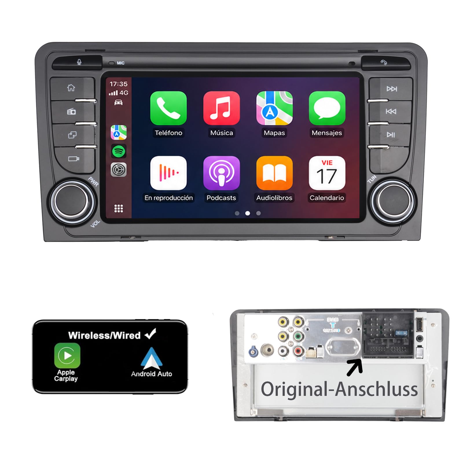 YZKONG Linux-Autoradio für Audi A3 8P/S3/RS3/Sportback