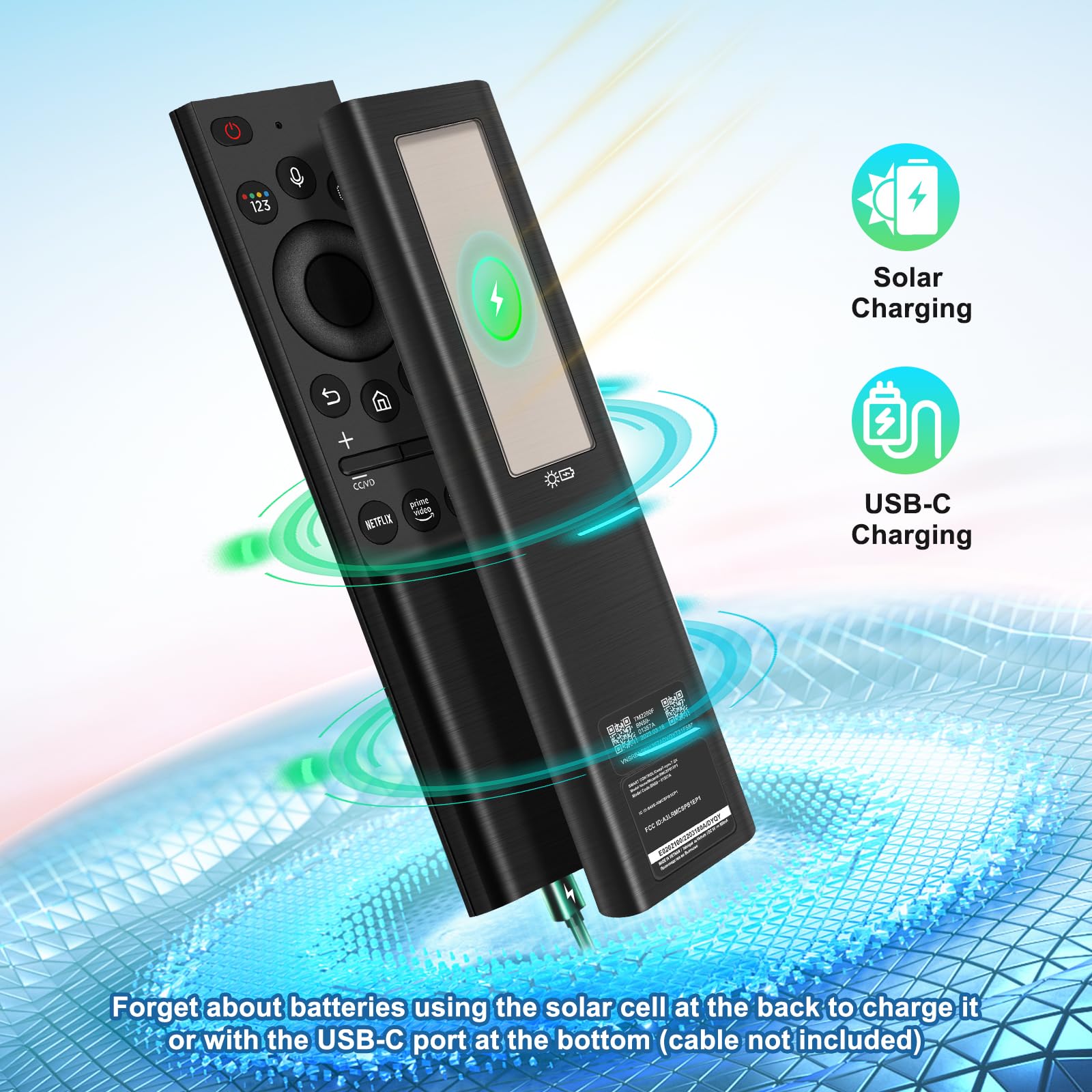 BN59-01357A Telecomando di ricambio per Smart TV Samsung Smart TV con voce e solare ricaricabile, The Frame Neo QLED 4K/8K UHD Smart TV