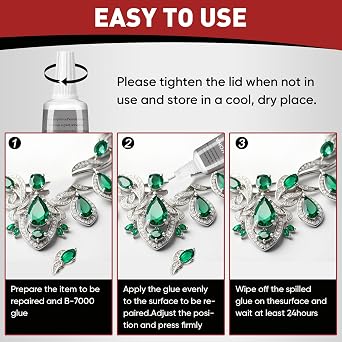 25 PCS 15ml B7000 Glue Clear with Precision Tip, Bedazzling Glue, Super Glues, Rhinestone Glue for Nail, Craft Glues, Jewelry Making, Nail Art, DIY, Makeup, Shoes