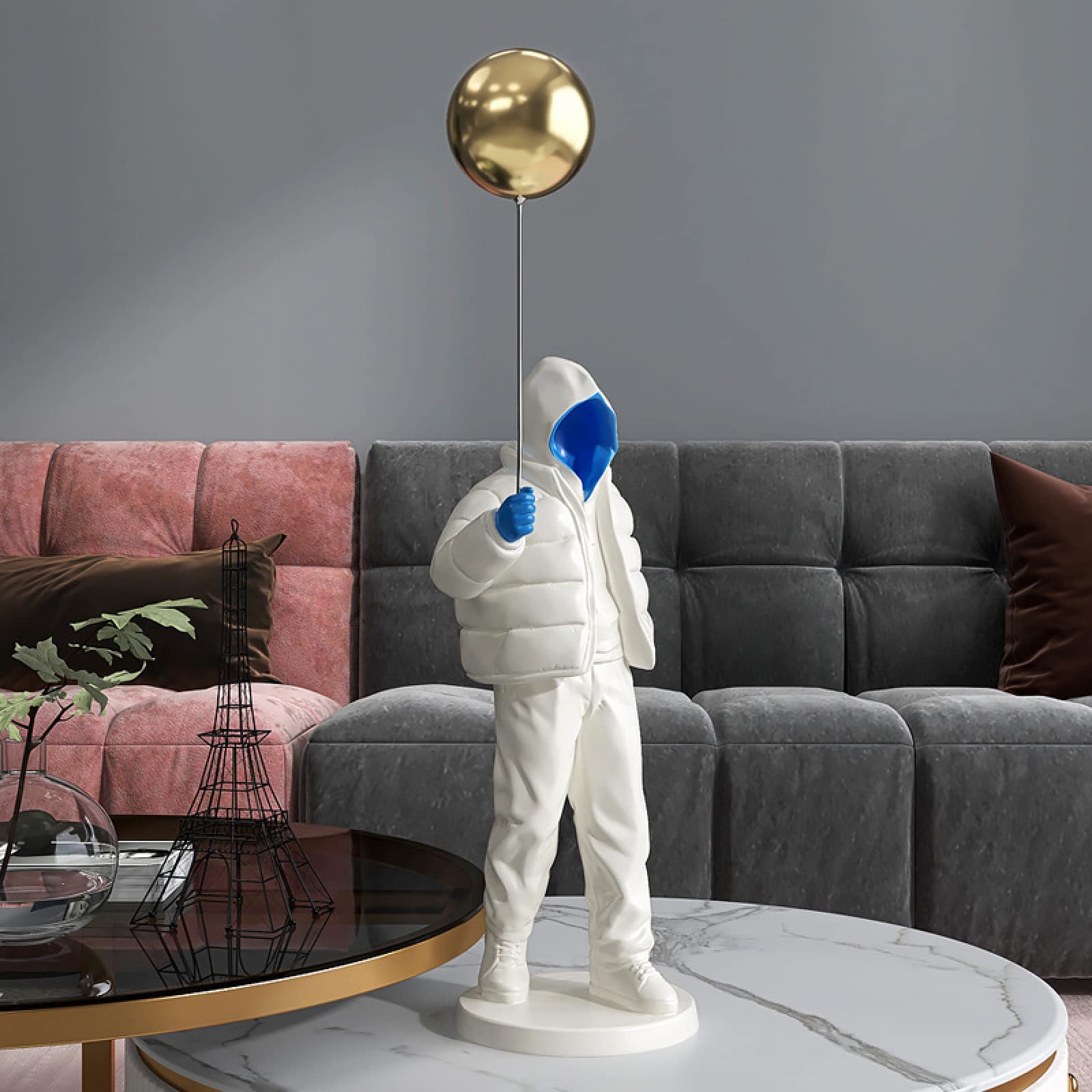 YQLKD Escultura De La Estatua Figura De Suelo De Globo para Niño, Estatua De Escultura De Aterrizaje Grande
