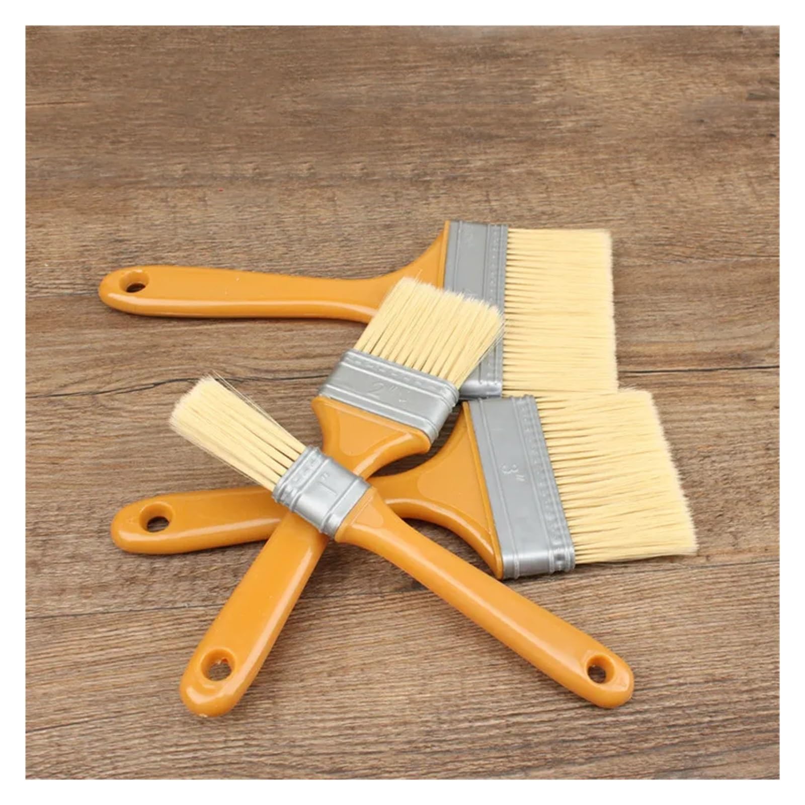 Pinselset 5 Stücke Pinsel BBQ Kunststoffgriff Mehrzweck Sauce Gebäck Aquarell Malerei Werkzeuge 1/2/3/4/5 Zoll(5inch-5pcs)