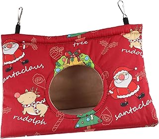 iplusmile Ninho De Papagaio De Algodão Rede De Papagaio Rato Ninho De Dormir Pequeno Rede Para Animais De Estimação Tenda De Esquilo Brinquedos Rede Triangular Pássaro Cama De Dormir Ninho