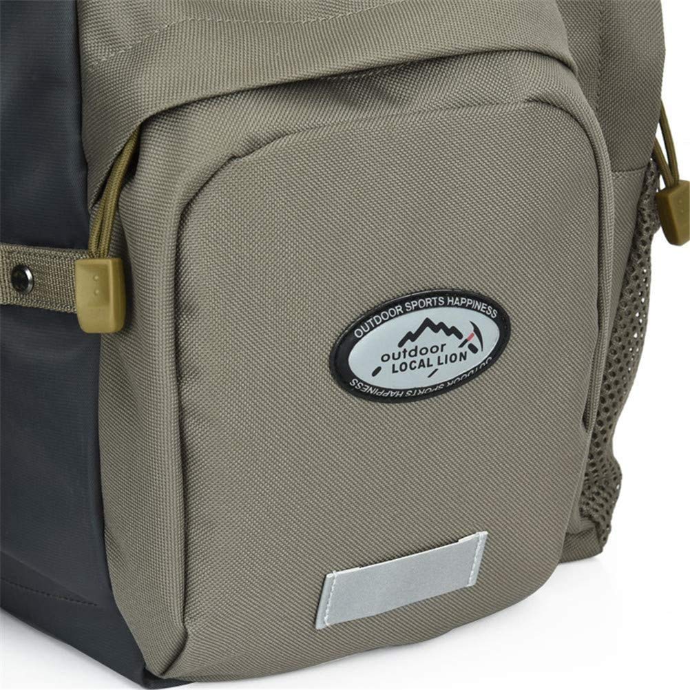 50L Satteltaschen für Fahrrad Gepäckträger Wasserdicht, Double Bike Bag Taschen Einstellbare Große Kapazität Polyester Fahrradtasche Reflektierende Bänder Fahrradgepäckträgertaschen Hinten,Army green