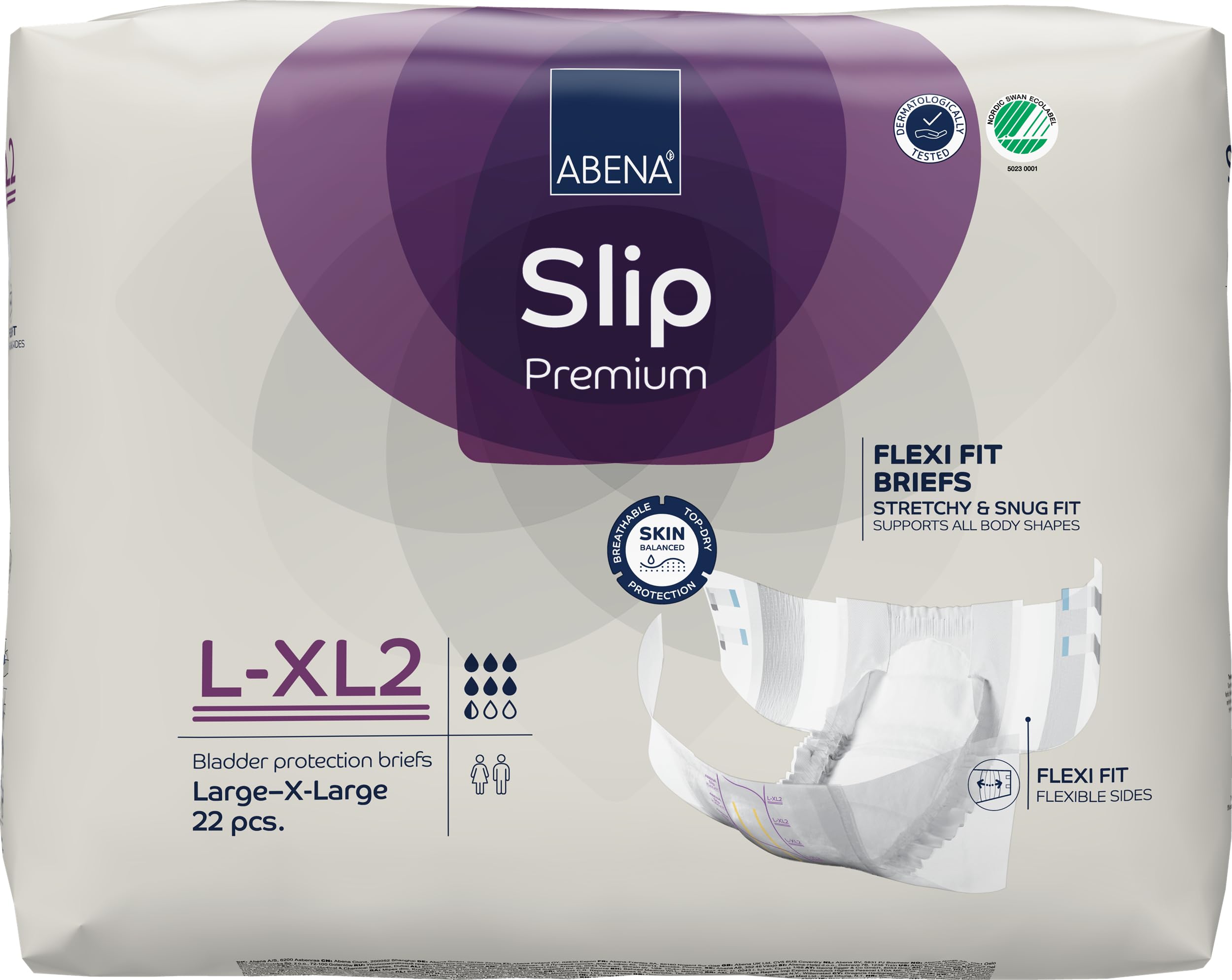Abena Slip Flexi-Fit L-XL2 Adult Incontinence Pads | 22 Pads | 2900ml Absorbency | Adult Nappies For Moderate to Heavy Incontinence| Incontinence Pads For Men and Women| Incontinence Products