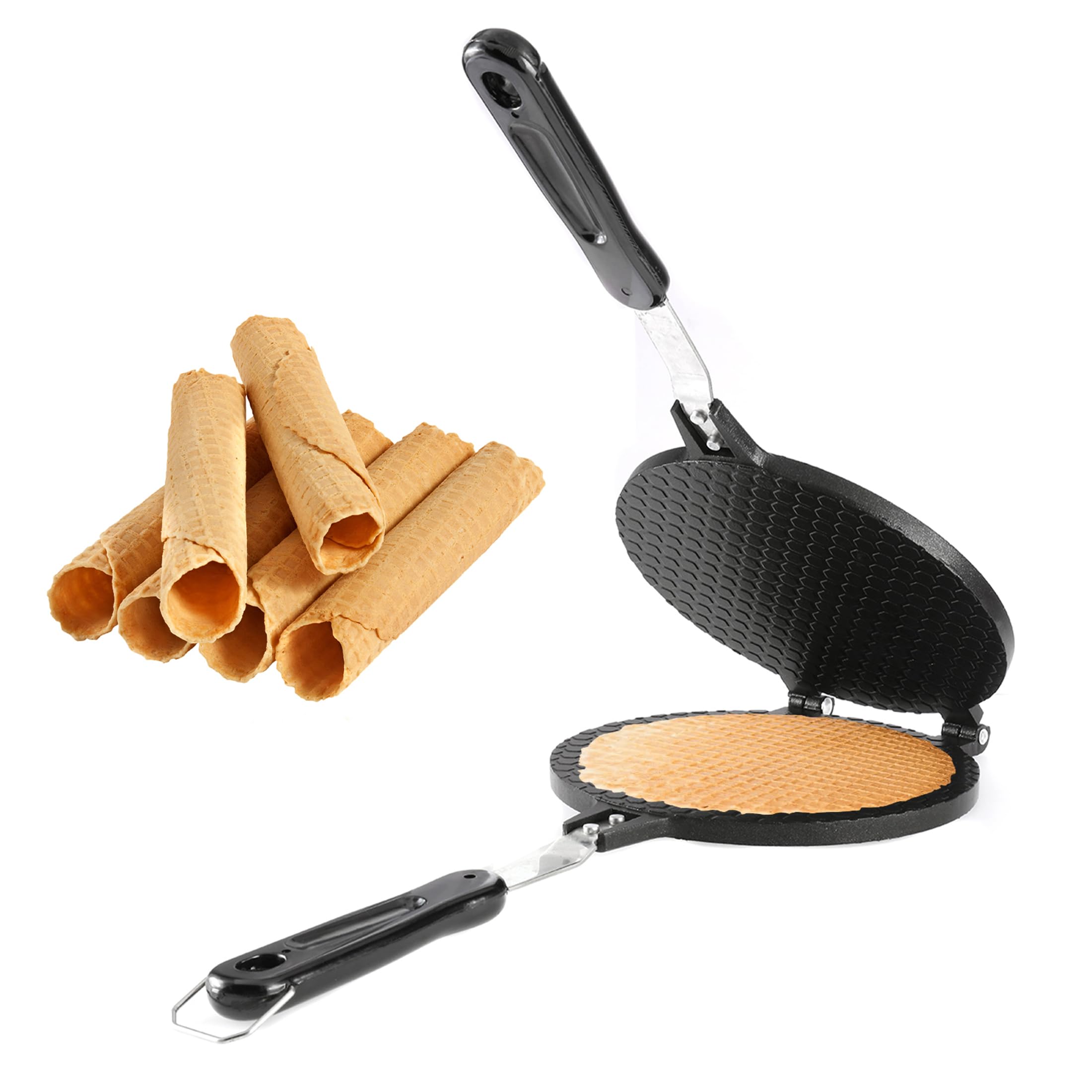 Dyna-Living Waffle Cone Maker Ice Cream Cone Maker 8.6 inches Household Waffle Bowl Maker Non-stick Egg Roll Maker for DIY Ice Cream Waffle Cone Desserts