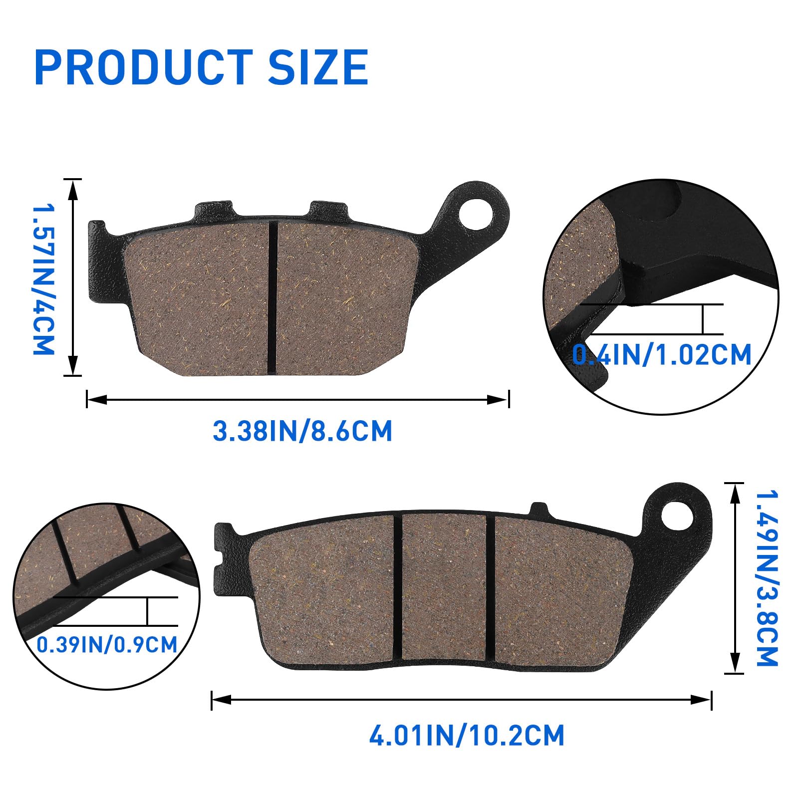 Pastillas de freno delanteras y traseras para Honda VTR 250, CB500X CB500F CB500R, Rebel 300 500 CMX 300 CMX 500, CTX 700, NC 700 NC 750, CB300F CBR300R